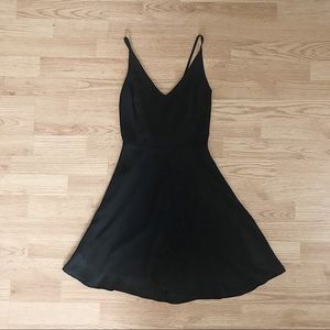 Black Lush Dress with Open/Tie Back